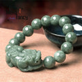 Natural A-goods Jadeite Money Fortune Pixiu Bracelet Retro Simple Exquisite Best Selling Mascots Fashion Jewelry Holiday Gift