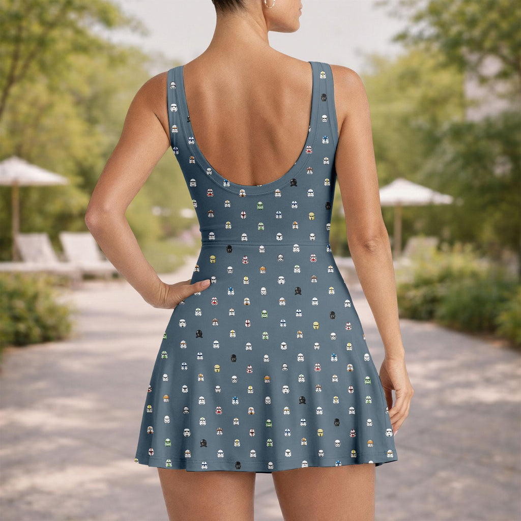 Stormtrooper Tennis Dress Skirt, Star Wars Women Dress, Funny Disney Vacation Dress, Galaxy's Edge Shirt, Summer Dress, Gifts For Her
