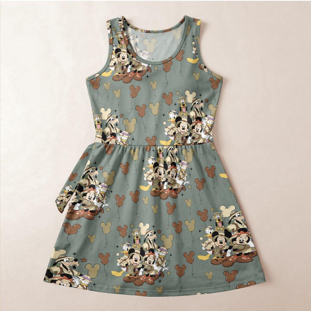 Green Jungle Adventure Tennis Skirt, Safari Mickey Mouse Minnie Skort, Animal Kingdom Outfit, Wild One Zoo RunDisney Costume Trip