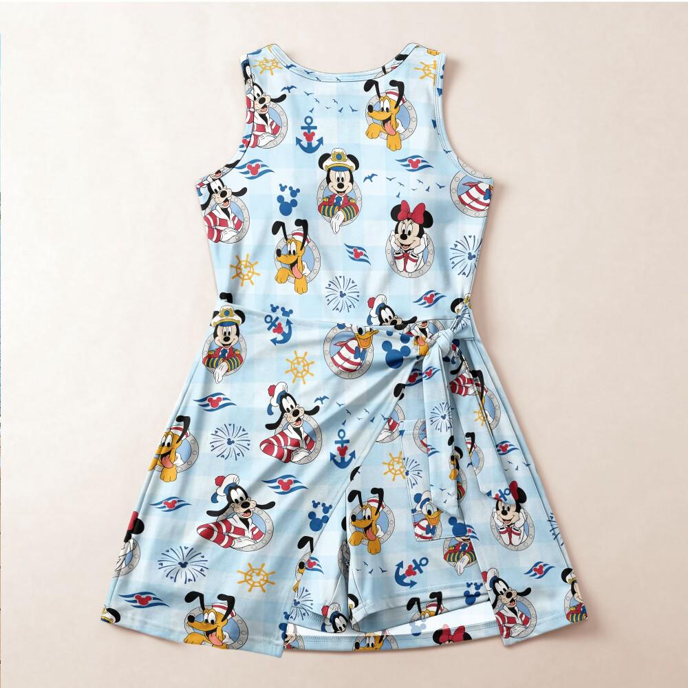 Blue Plaid Sailor Tennis Dress, Mickey Mouse Disney Cruise Skort, Nautical Castaway Cay Outfit, Wish Vacation Wear Running