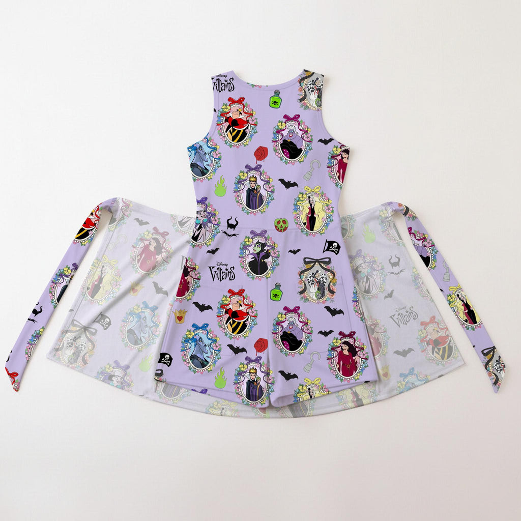 Villains Tennis Dress, Evil Queen Maleficent Ursula Inspired Dress, Gothic Athletic Dress, Villains Skater Dress