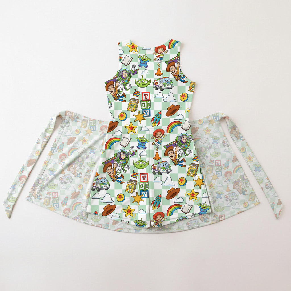 Playful Balloon Tennis Dress Skirt, Toy Story Woody Buzz Outfit, Toy Story Costume, Andy's Room Birthday Gift Girl Trip