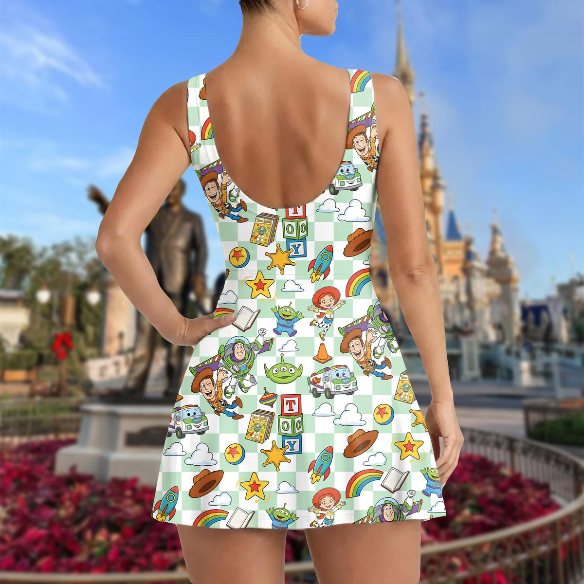 Playful Balloon Tennis Dress Skirt, Toy Story Woody Buzz Outfit, Toy Story Costume, Andy's Room Birthday Gift Girl Trip