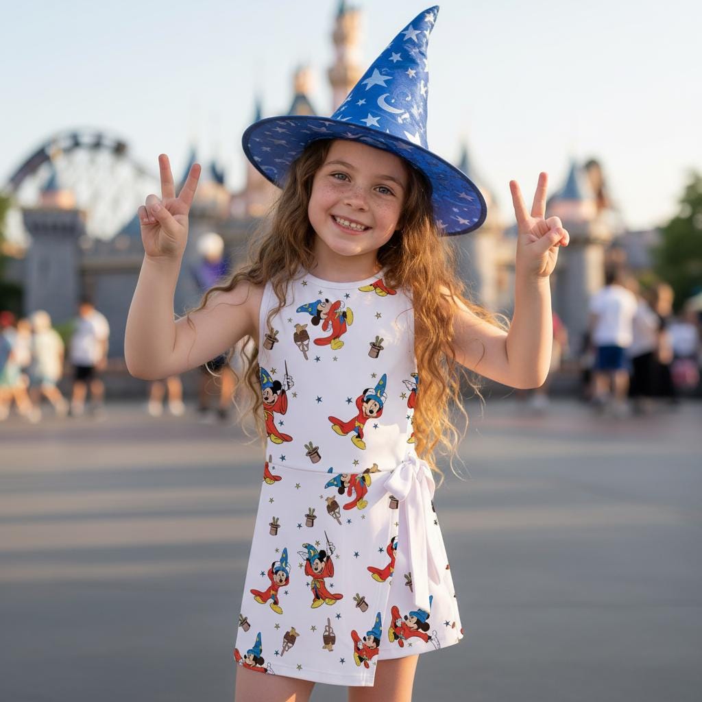 Fantasia Mickey Mouse Women Dress, Walt Disney Sorcerer Mickey Tennis Dress, Magic Kingdom Vacation Outfit