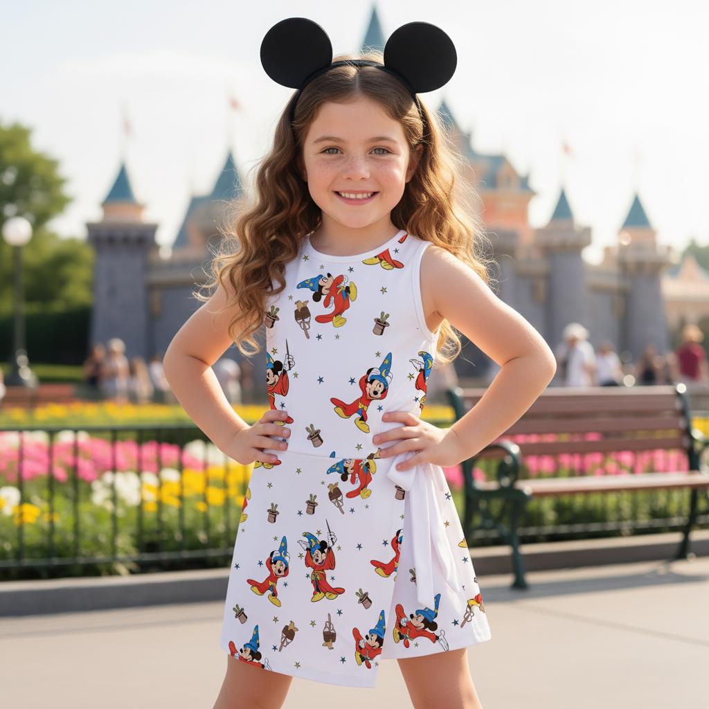 Fantasia Mickey Mouse Women Dress, Walt Disney Sorcerer Mickey Tennis Dress, Magic Kingdom Vacation Outfit