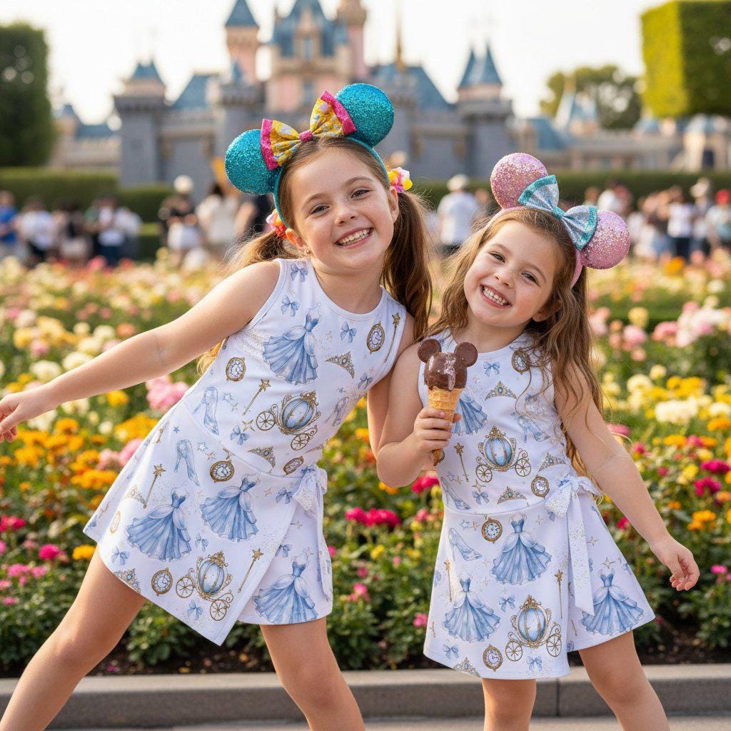 Cinderella Fairytale Women's Tennis Dress, Watercolor Princess Themed Sleeveless Sports Dress, Disneyland Trip Outfits