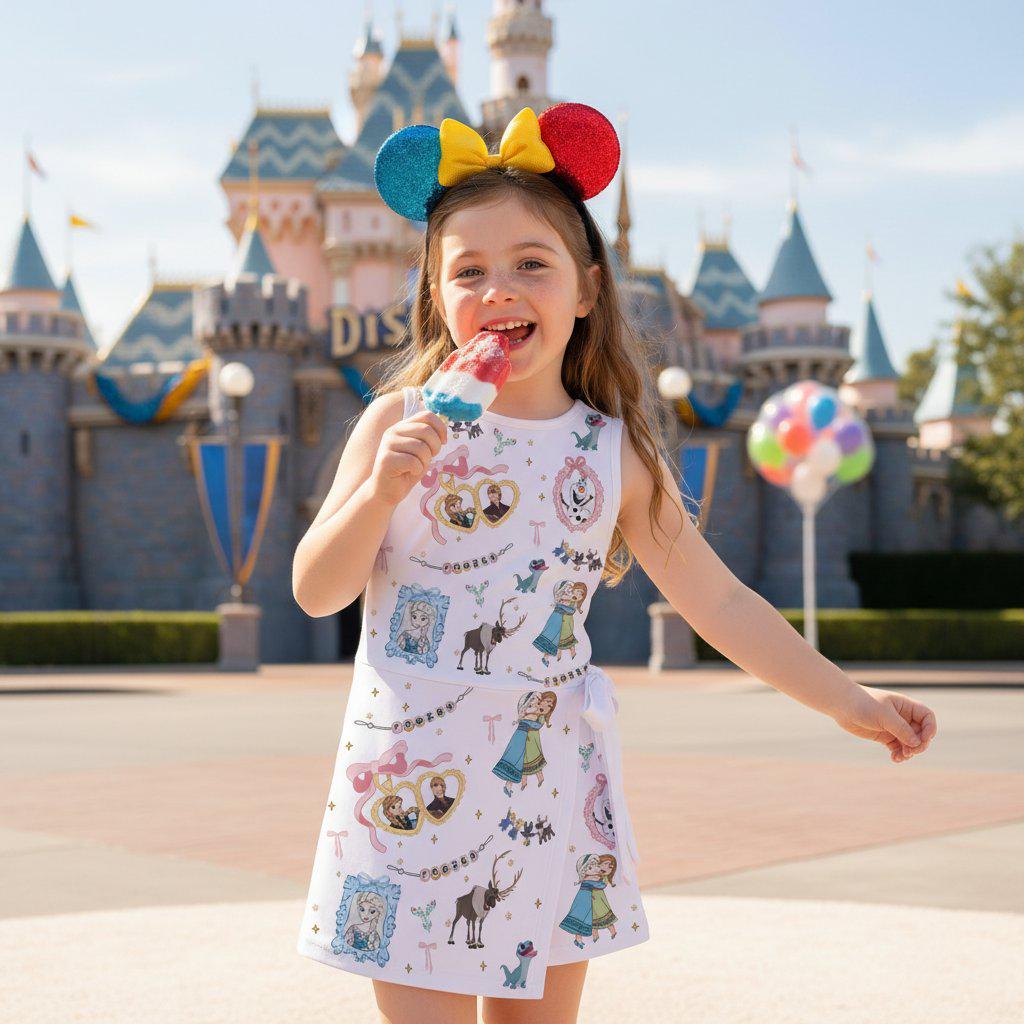 Disney Frozen Tennis Dress, Magical Elsa Anna Olaf and Sven Sportswear, Frozen Princess Skort Dress
