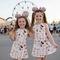 Mickey Mouse Snacks Pattern Tennis Dress, Disney Food Lover Gift, Magical Theme Park Outfit