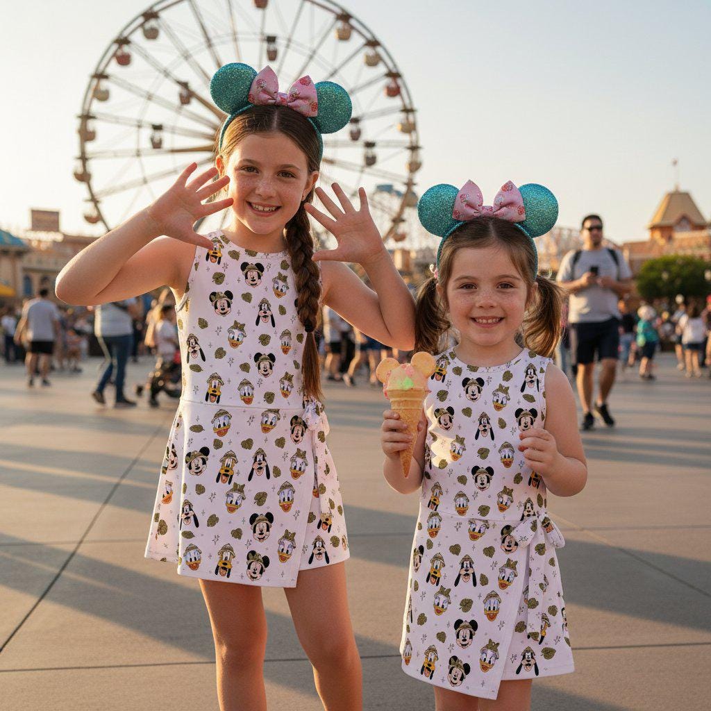 Mickey and Friends Safari Tennis Dress, Disney Animal Kingdom Outfit