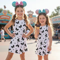 Mickey Head Castle Tennis Dress, Disney World Mickey Silhouette Wrap Skirt Dress