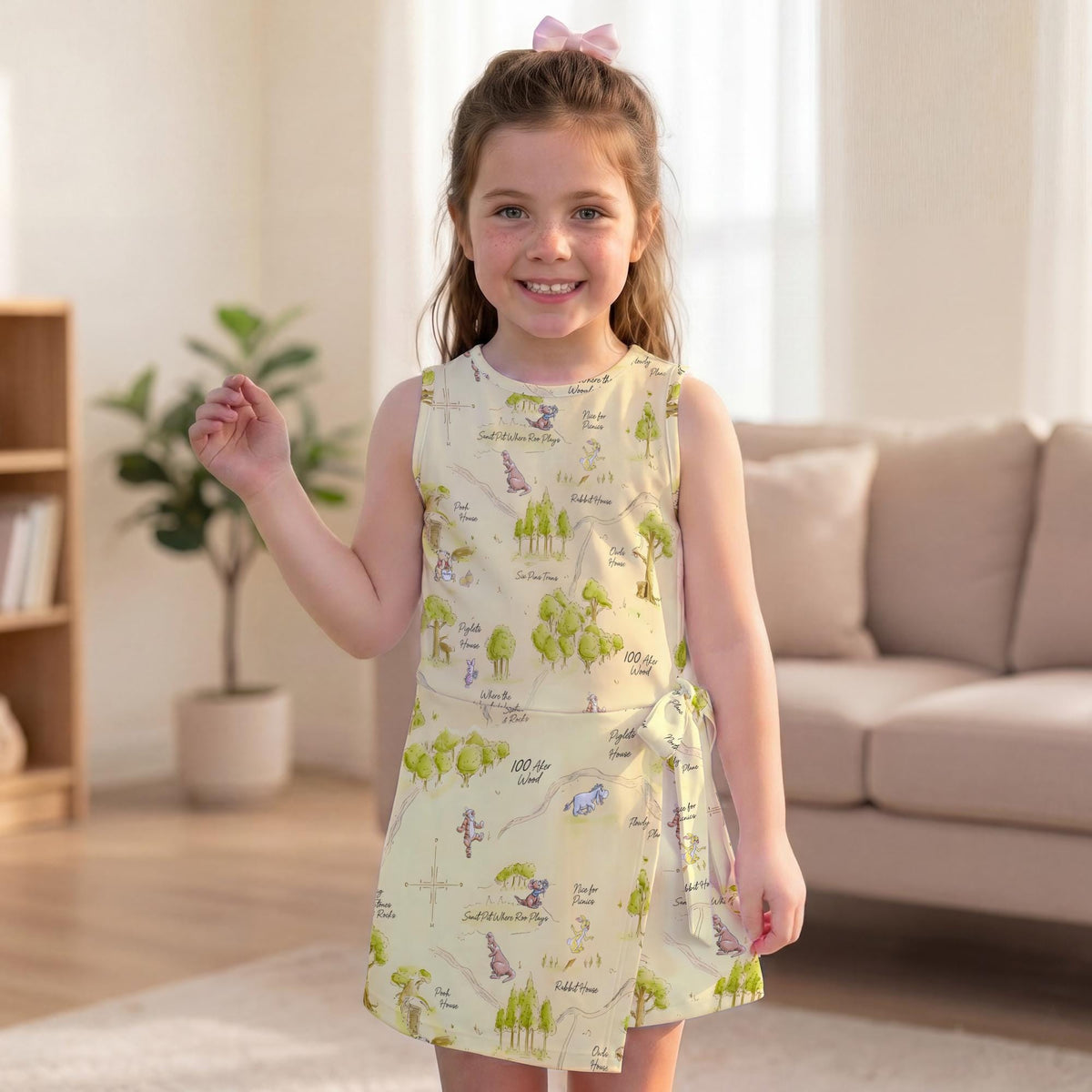 100 Acre Wood Map Tennis Dress, Classic Winnie The Pooh Dresses for Disney Vacation