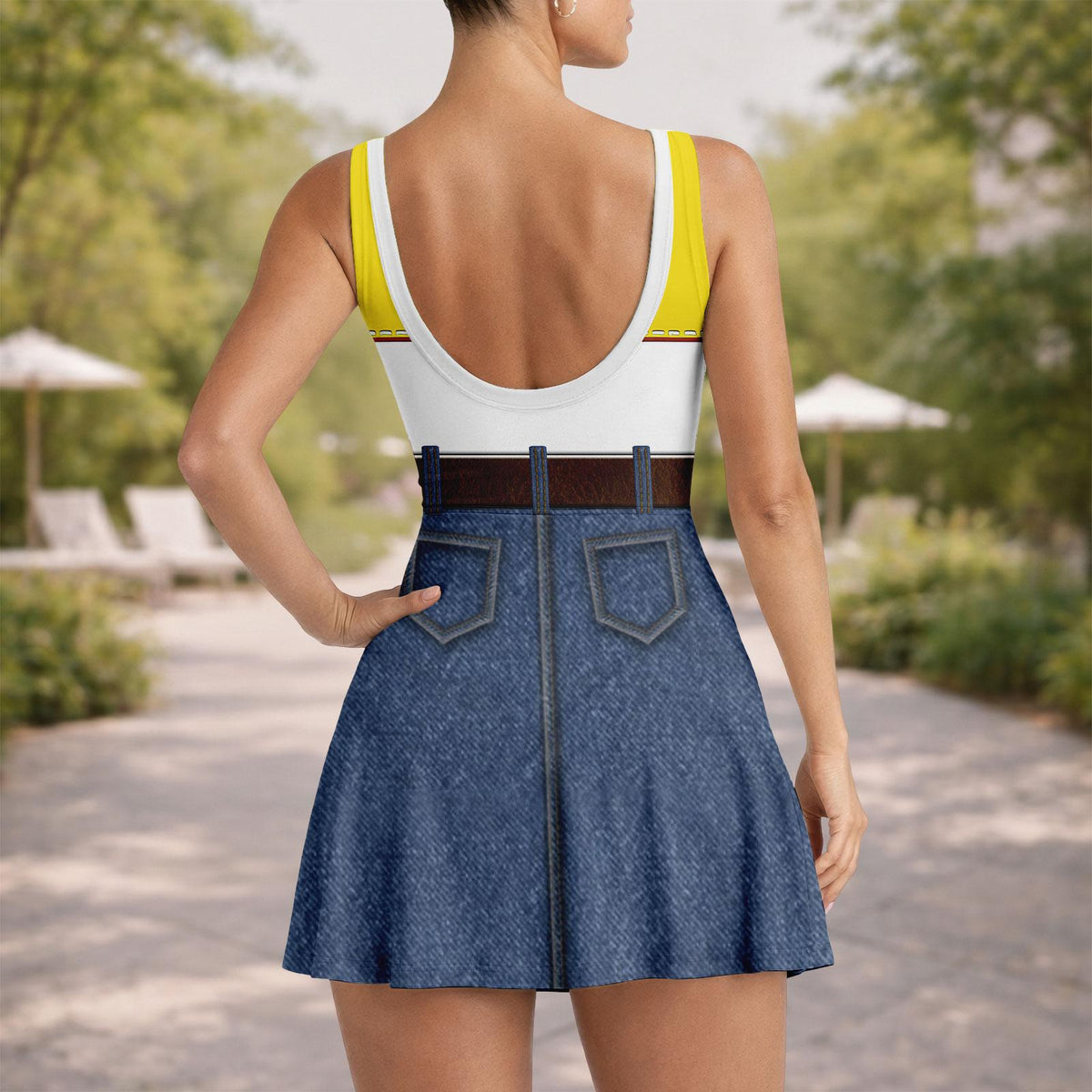Toy Story Jessie Tennis Dress Skirt, Cowgirl Disney Bound Skort, Toy Story Cosplay Running Skirt, Jessie Costume Athletic Wear