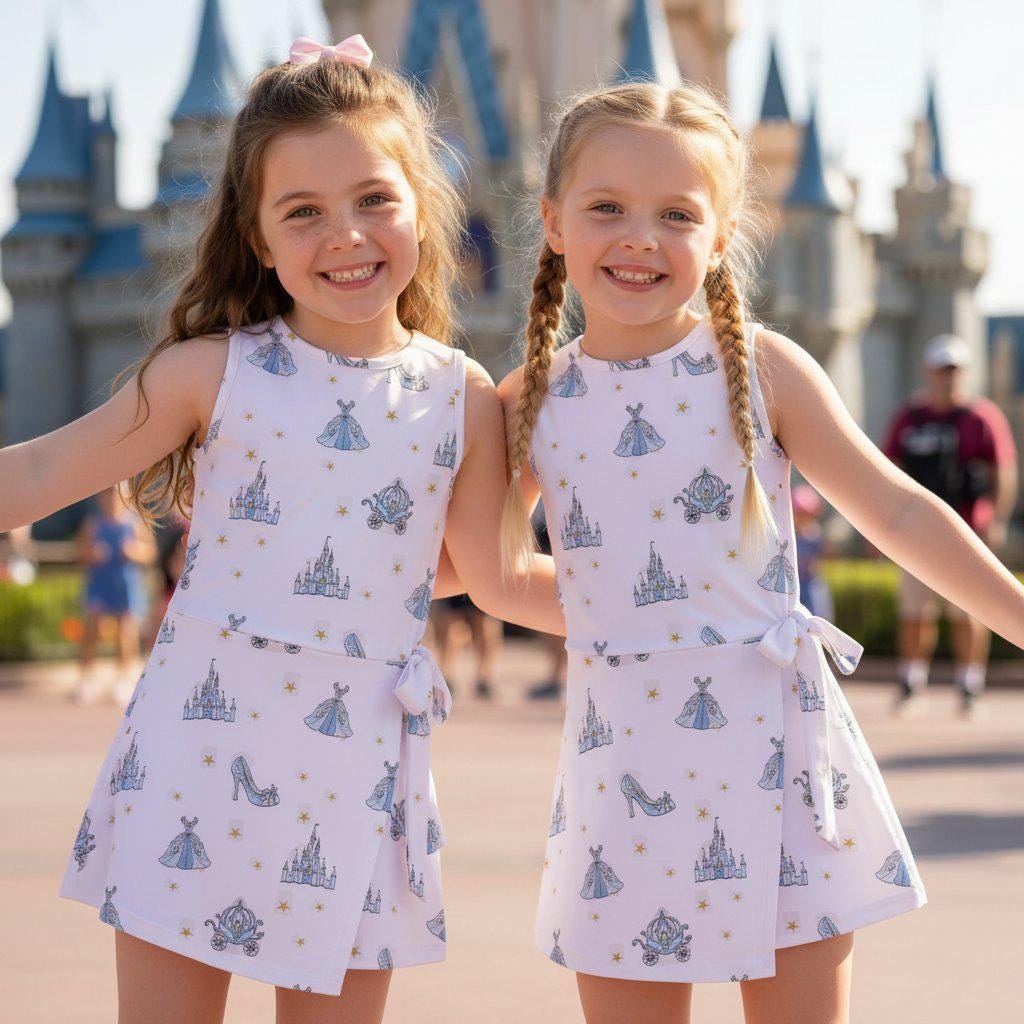 Disney Cinderella Tennis Dress, Magical Disney Princess Castle and Carriage Skort Dress
