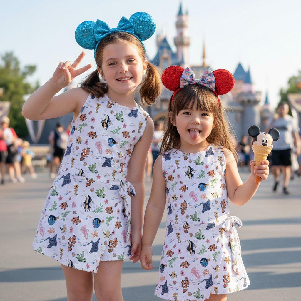 Mommy and Me Finding Nemo Tennis Dress, Disney Dory Nemo Girls Dress