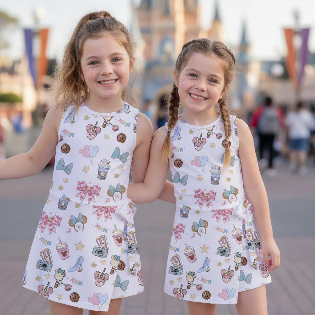 Let the Magic Begin Button Down Shirt, Disney Snacks and Accessories Blouse, Mickey Ear Headband and Treats