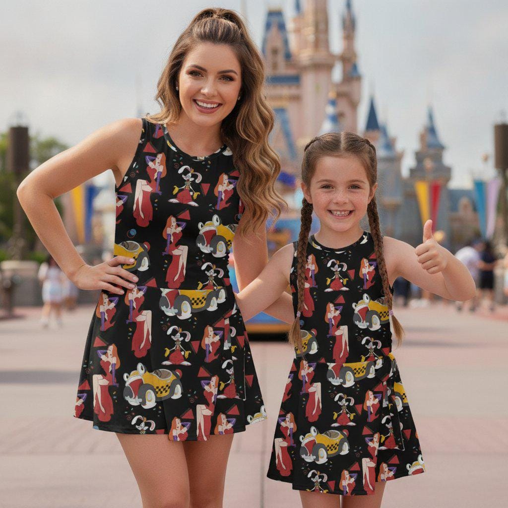 Who Framed Roger Rabbit Tennis Dress, Retro Roger Rabbit and Jessica Rabbit Activity Dress