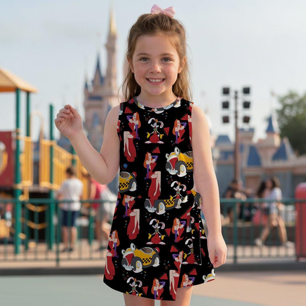 Who Framed Roger Rabbit Tennis Dress, Retro Roger Rabbit and Jessica Rabbit Activity Dress