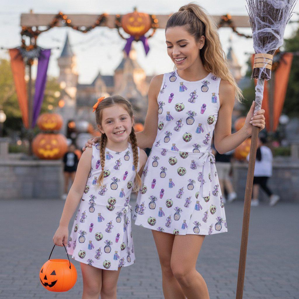 Disney Villains Poison Apple Tennis Dress, Watercolor Drink Me Poison Outfits, Evil Queen Halloween Activewear Set