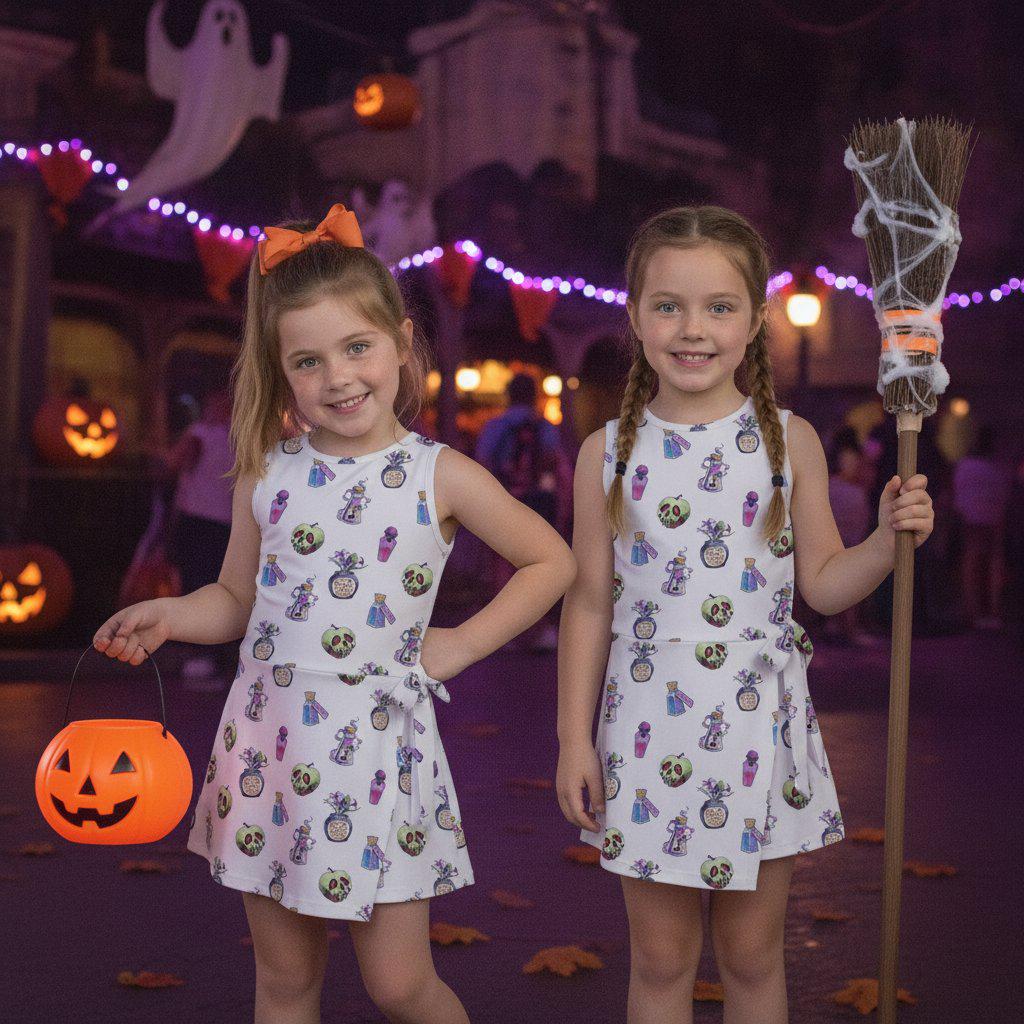 Disney Villains Poison Apple Tennis Dress, Watercolor Drink Me Poison Outfits, Evil Queen Halloween Activewear Set