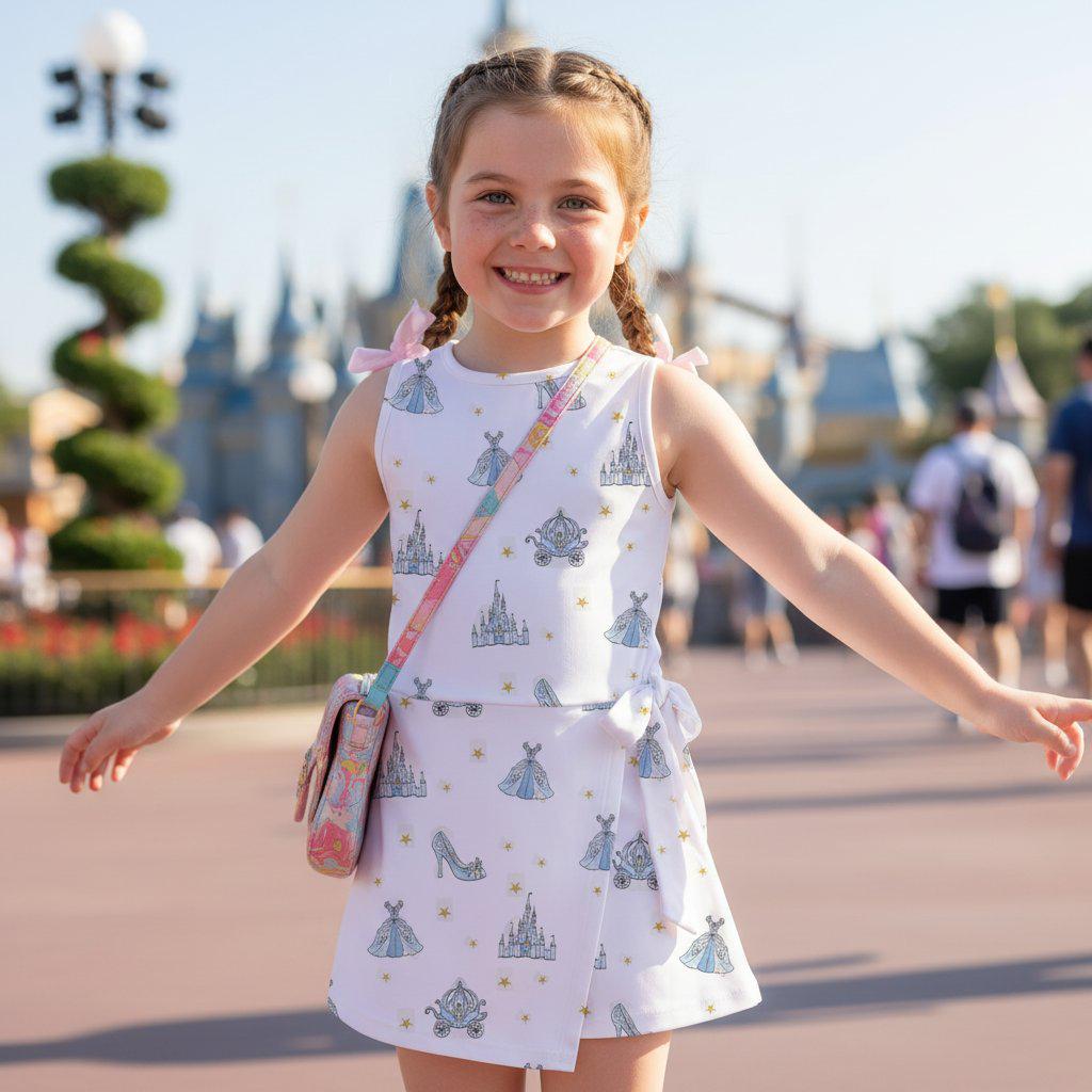 Disney Cinderella Tennis Dress, Magical Disney Princess Castle and Carriage Skort Dress