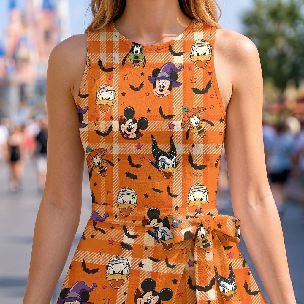 Halloween Mickey & Friends Tennis Dress Skirt, Disneyland Halloween Tennis Skirt, Mickey's Not So Scary Halloween Party Outfit, Disney Dress