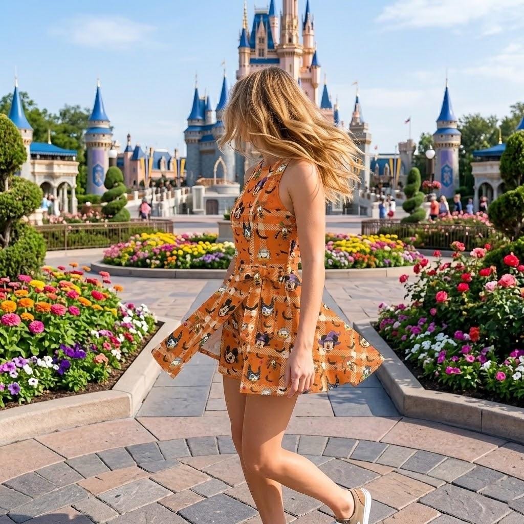 Halloween Mickey & Friends Tennis Dress Skirt, Disneyland Halloween Tennis Skirt, Mickey's Not So Scary Halloween Party Outfit, Disney Dress