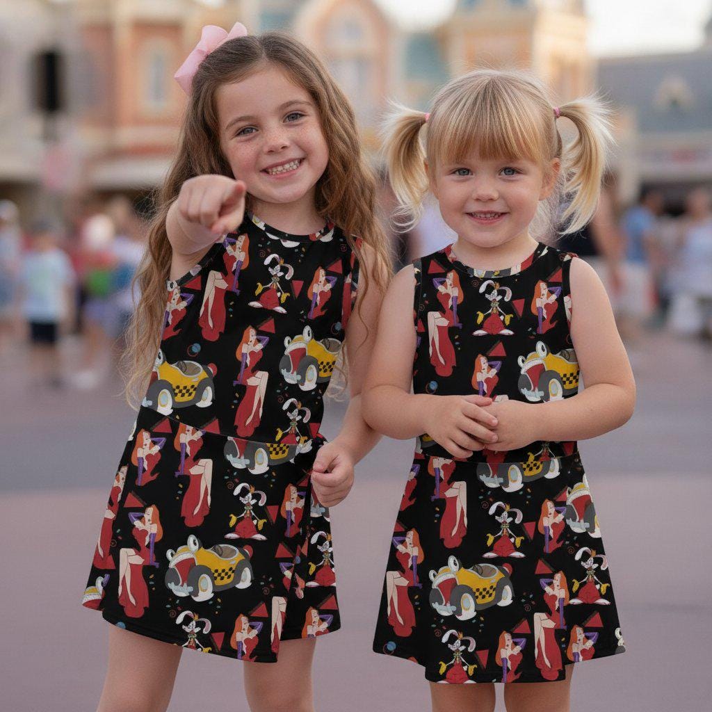 Who Framed Roger Rabbit Tennis Dress, Retro Roger Rabbit and Jessica Rabbit Activity Dress