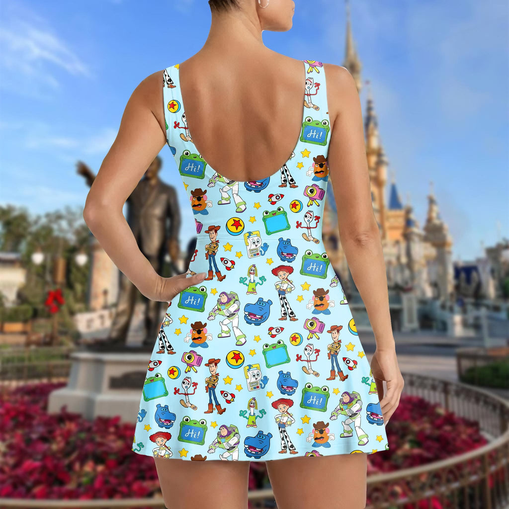 Toy Story Tennis Dress Skirt, Cartoon Women Dress, Woody Buzz Lightyear Jessie Alien Athletic Skirt, Magic Kingdom Gift