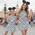 Disney Goofy Checkered Pattern Tennis Dress, Disneyland Goofy Caro Pattern Activewear Skirt