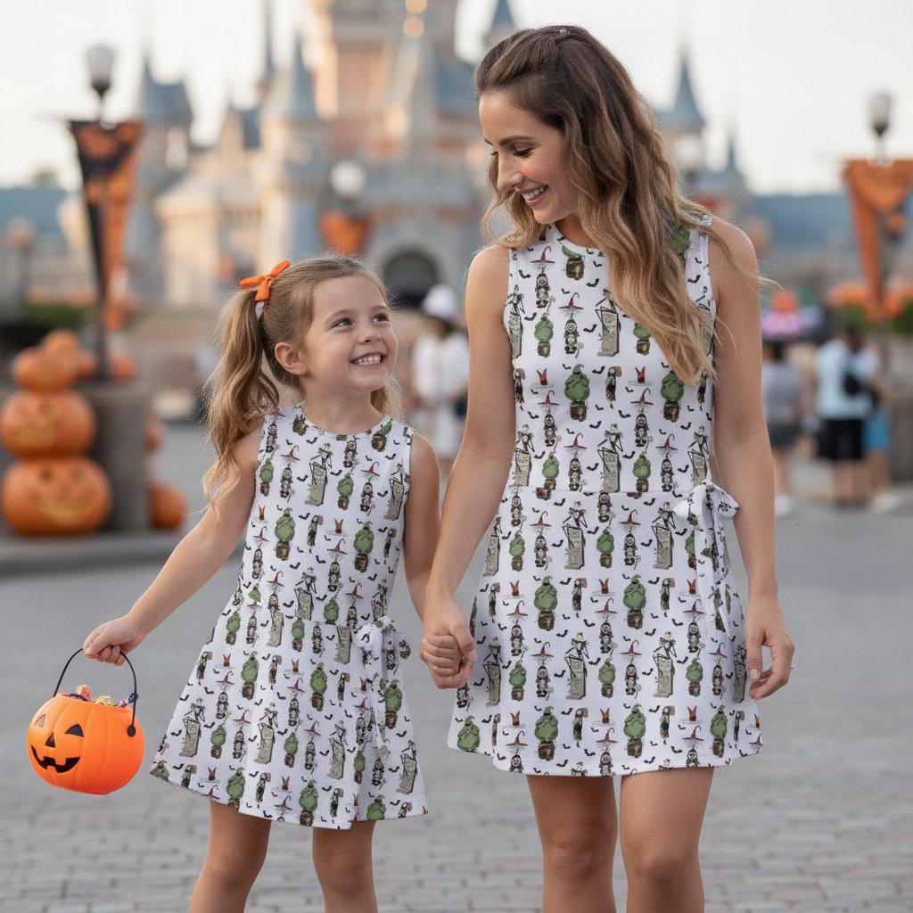 Nightmare Before Christmas Tennis Dress, Spooky Oogie Boogie Jack Skellington Skort Dress
