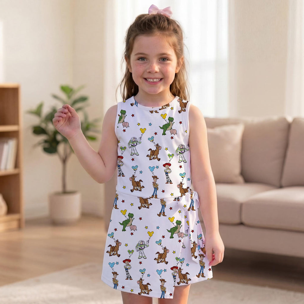 Toy Story Character Balloon Wrap Dress, Woody Buzz Lightyear Jessie Rex Apparel Disney Trip Outfit