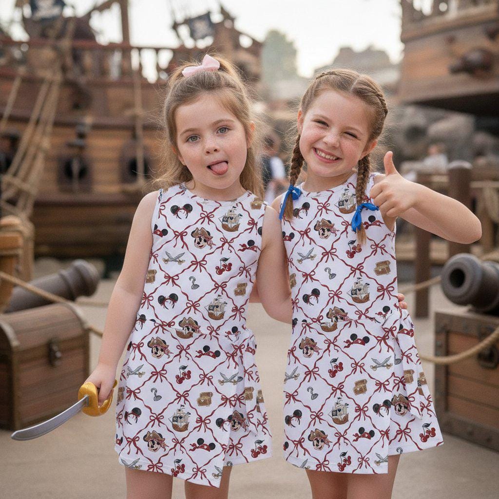Pirate Mickey Mouse Tennis Dress, Disney Pirates of the Caribbean Wrap Skort Dress