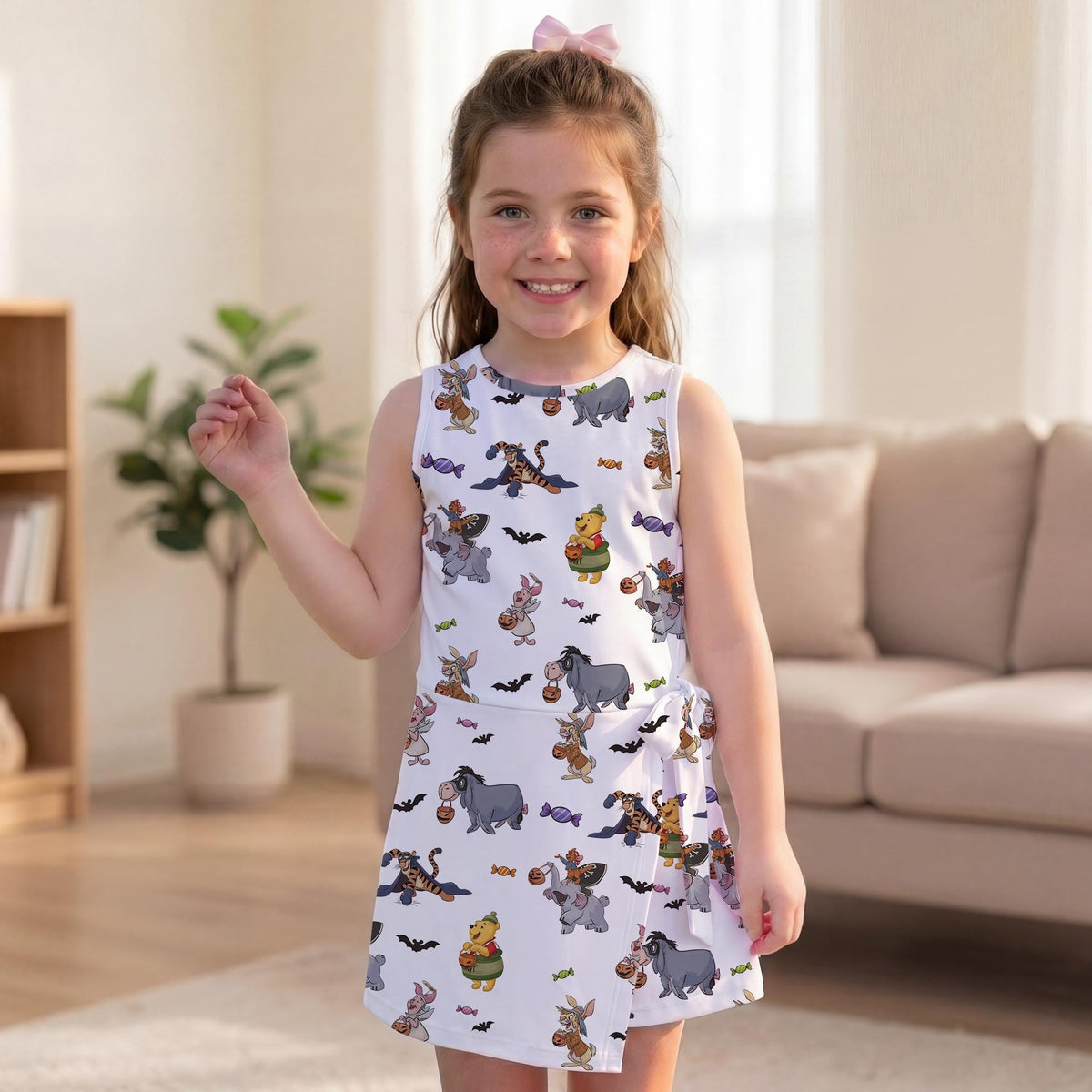Spooky Pooh and Friends Tennis Dress, Winnie the Pooh Halloween Dress