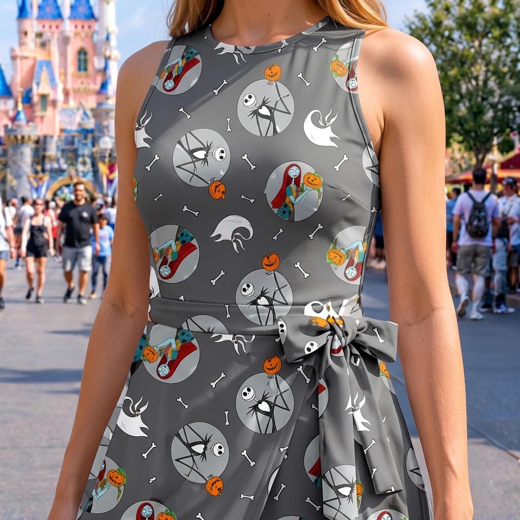 Nightmare Before Christmas Jack Skellington Sally Tennis Dress Skirt, Magic Kingdom Skirt, Halloween Party Dress, Disneyland Halloween Dress