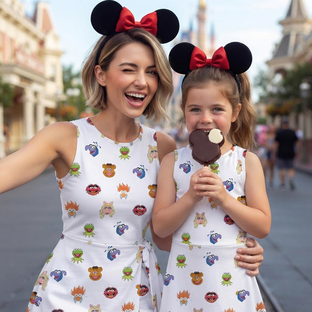 The Muppets Faces Tennis Dress, Disney Kermit Miss Piggy Activewear, Fozzie Gonzo Beaker Matching Dress