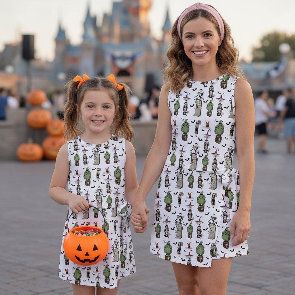 Nightmare Before Christmas Tennis Dress, Spooky Oogie Boogie Jack Skellington Skort Dress