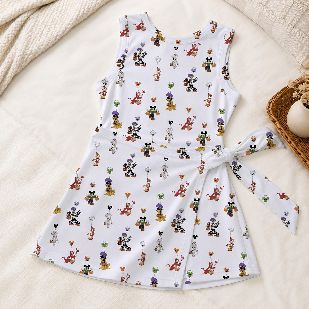 Mickey Friends Halloween Tennis Dress, Pluto Donald Goofy Skeleton Mummy Costume Skirt, Spooky Magical Kingdom Trip Outfit