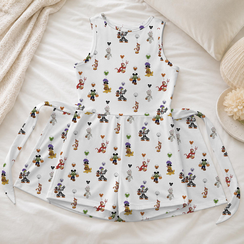 Mickey Friends Halloween Tennis Dress, Pluto Donald Goofy Skeleton Mummy Costume Skirt, Spooky Magical Kingdom Trip Outfit