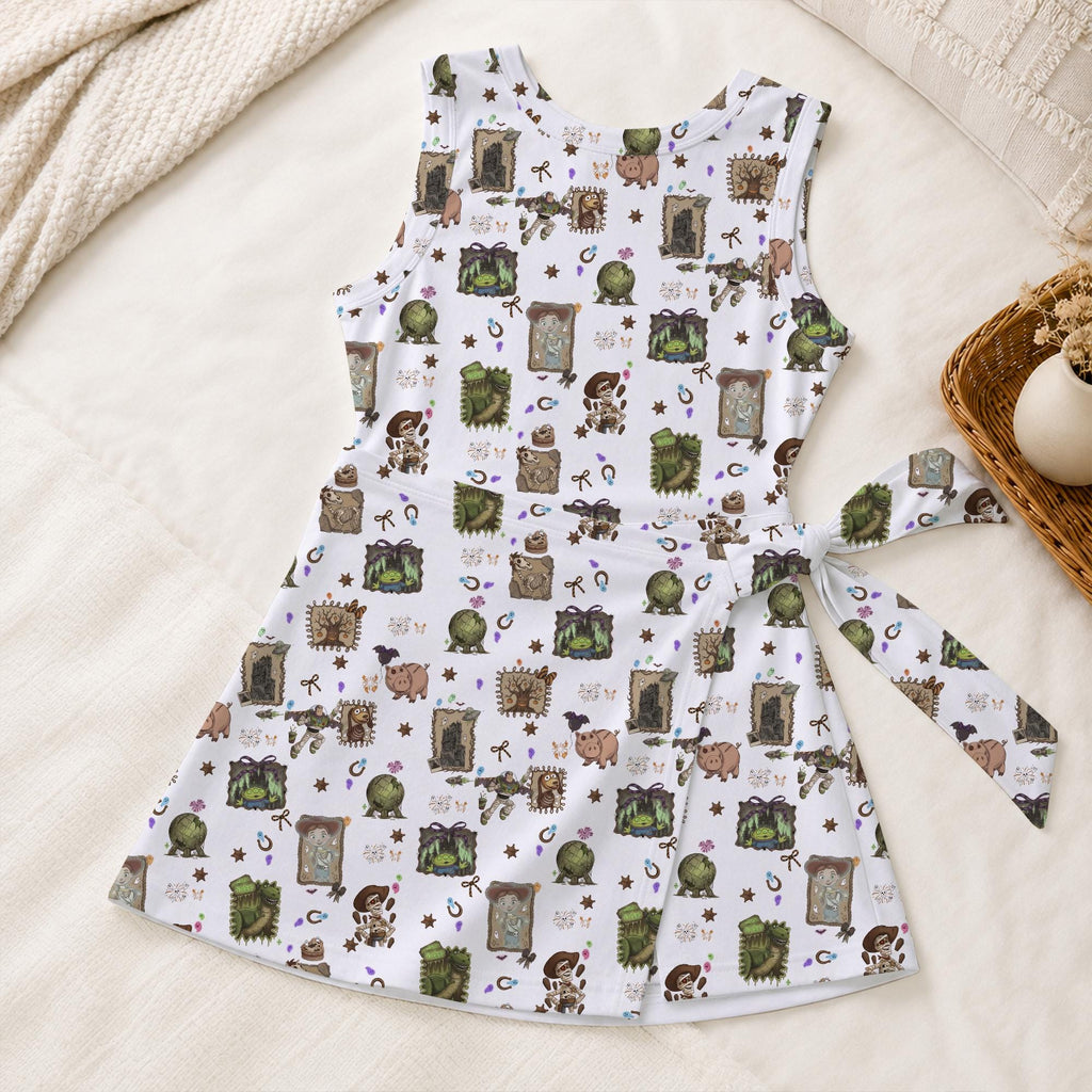 Halloween Toy Story Friends Tennis Dress, Spooky Woody Buzz Activewear, Rex Ailen Jessie Costume Matching Skirt