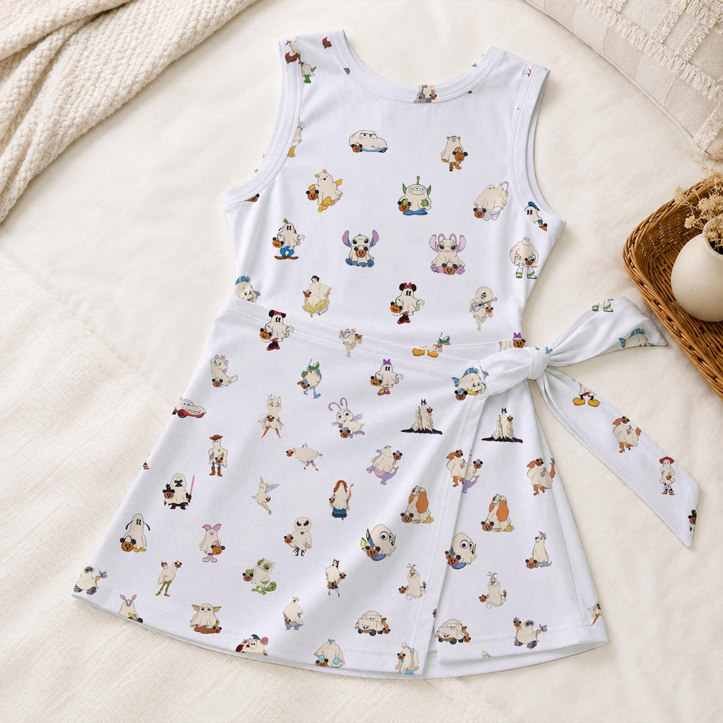 Halloween Magical Characters Tennis Dress, Spooky Mickey Friends Activewear, Minnie Duchess Ghost Skirt, Animal Kingdom Girl Skort
