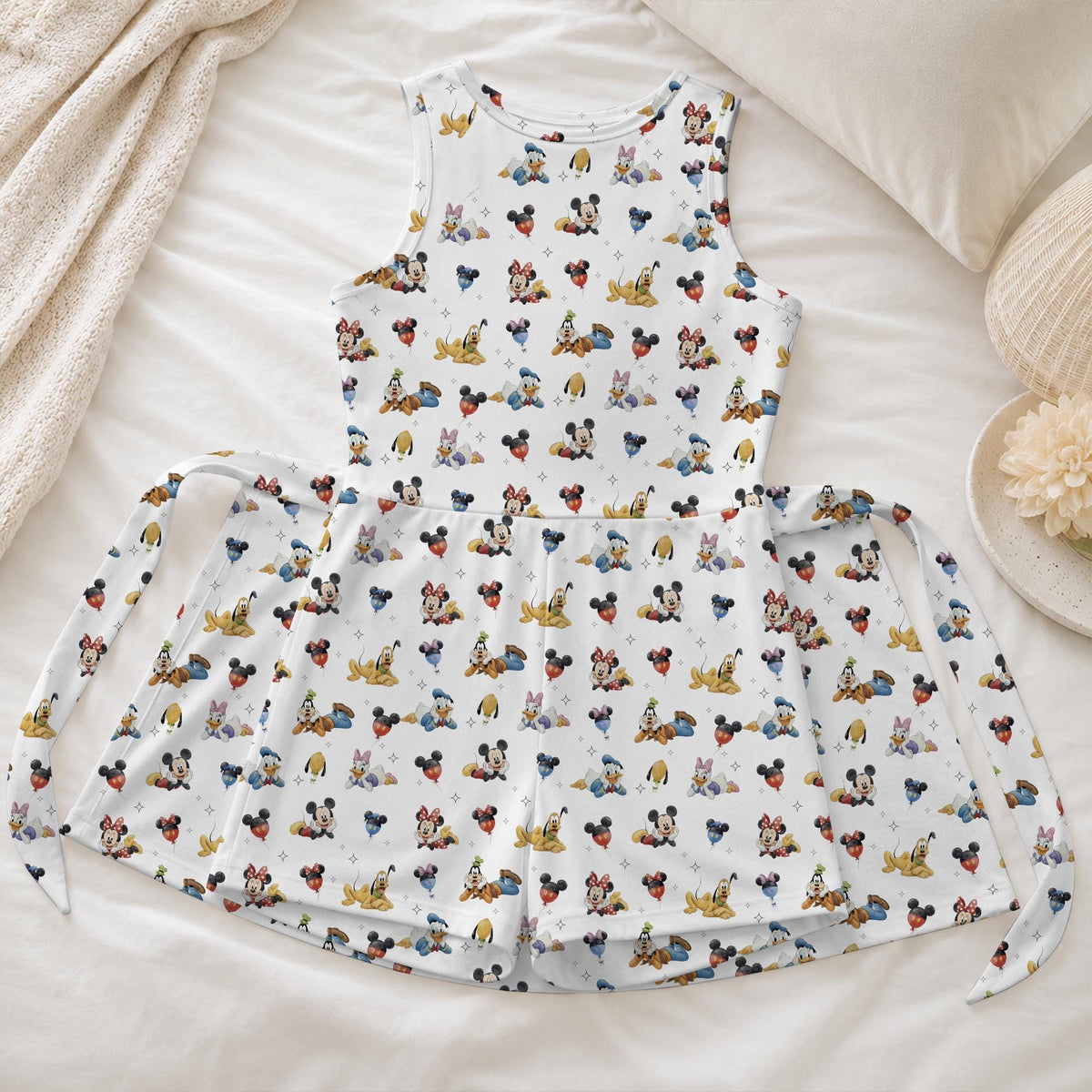 Mickey Minnie Friends Tennis Dress, Donald Daisy Goofy Pluto Activewear, Mouse Ears Balloon Kids Skirt
