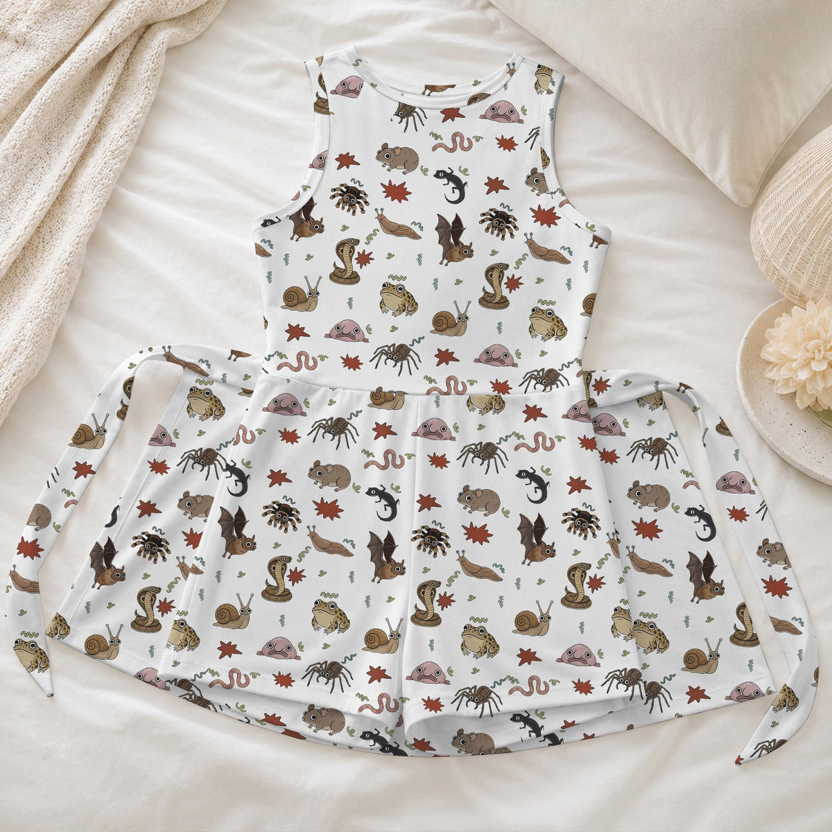 Creepy Crawly Animals Tennis Dress, Science Nerd Activewear, Bug Lover Matching Outfits, Biology Teacher Skirt
