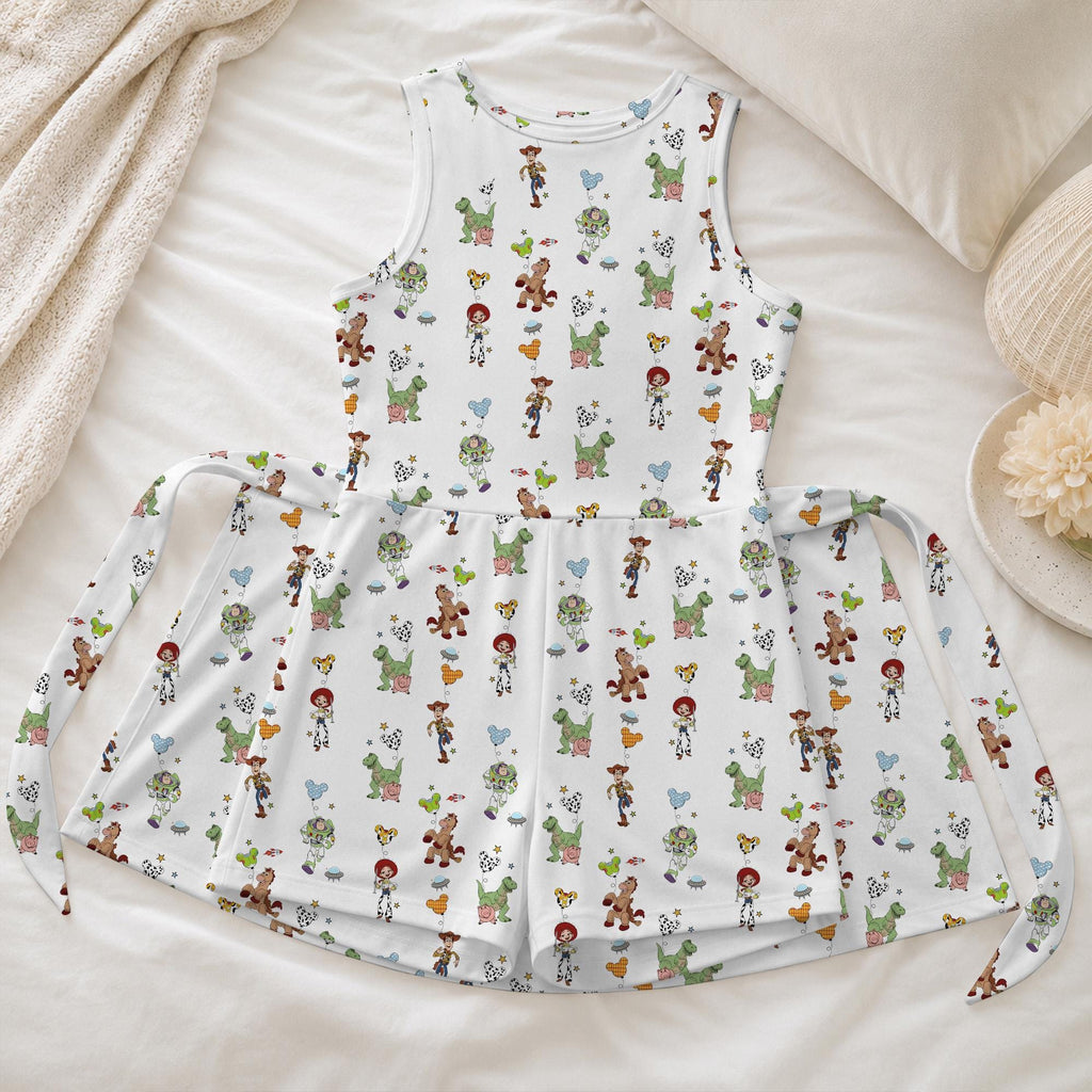 Toy Story Colorful Balloons Tennis Dress, Mickey Ears Balloon Pattern Activewear, Magical Kingdom Matching Outfits