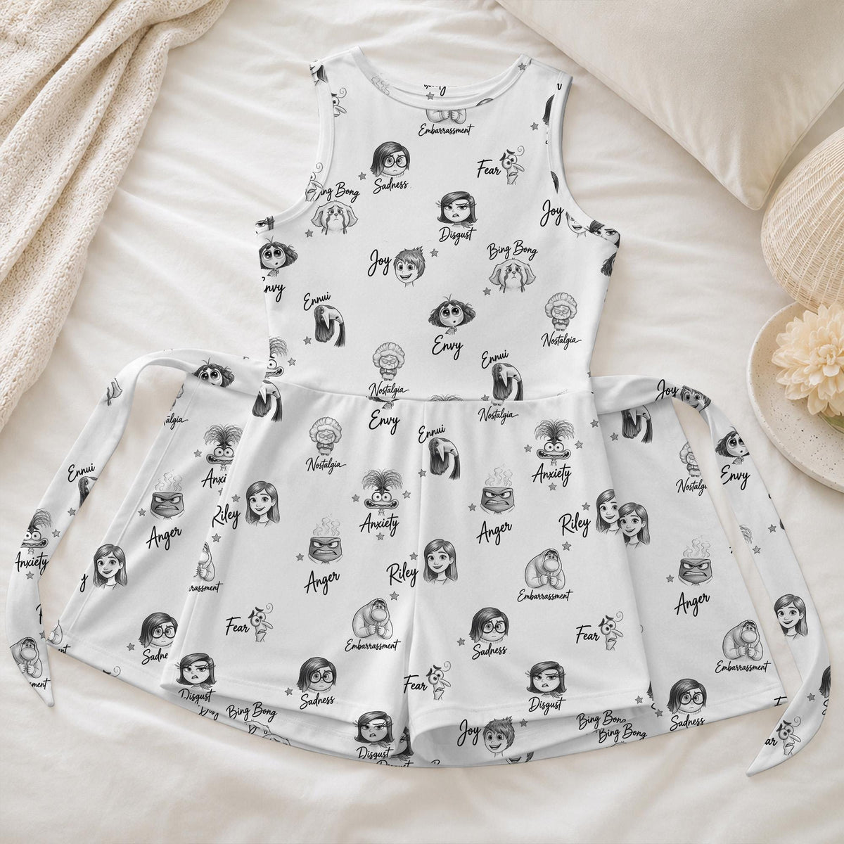Inside Out 2 Face Tennis Dress, Pixar Sadness Joy Anger Activewear, Pixar Signature Line Skirt