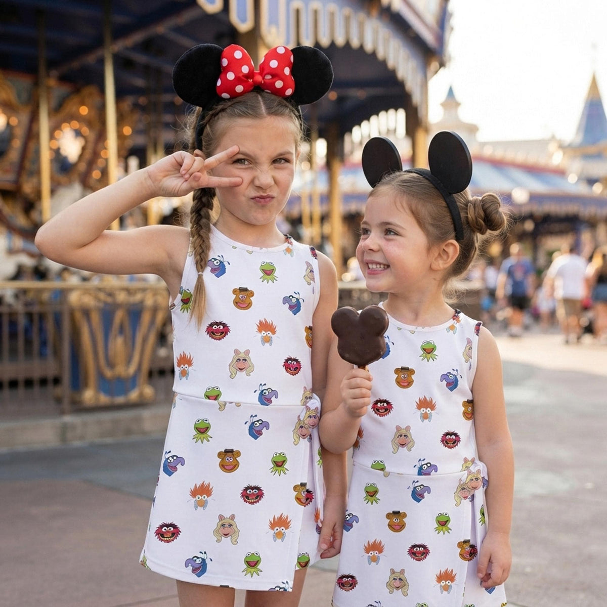The Muppets Faces Tennis Dress, Disney Kermit Miss Piggy Activewear, Fozzie Gonzo Beaker Matching Dress