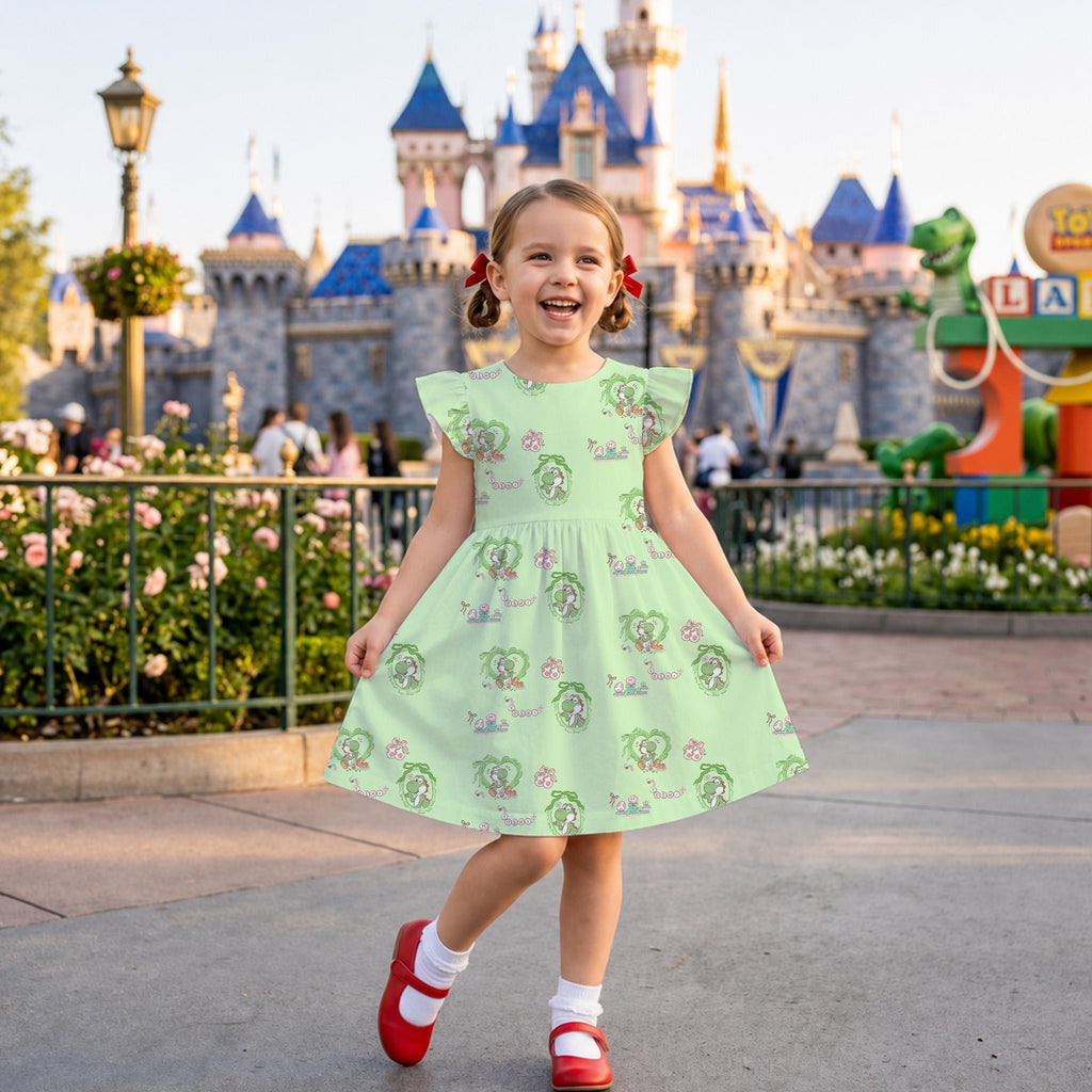Yoshi Video Games Character Matching Dress, Childhood Game Cruise Women Dress, Video Game Skirt For Women, Video Games Sport Dress
