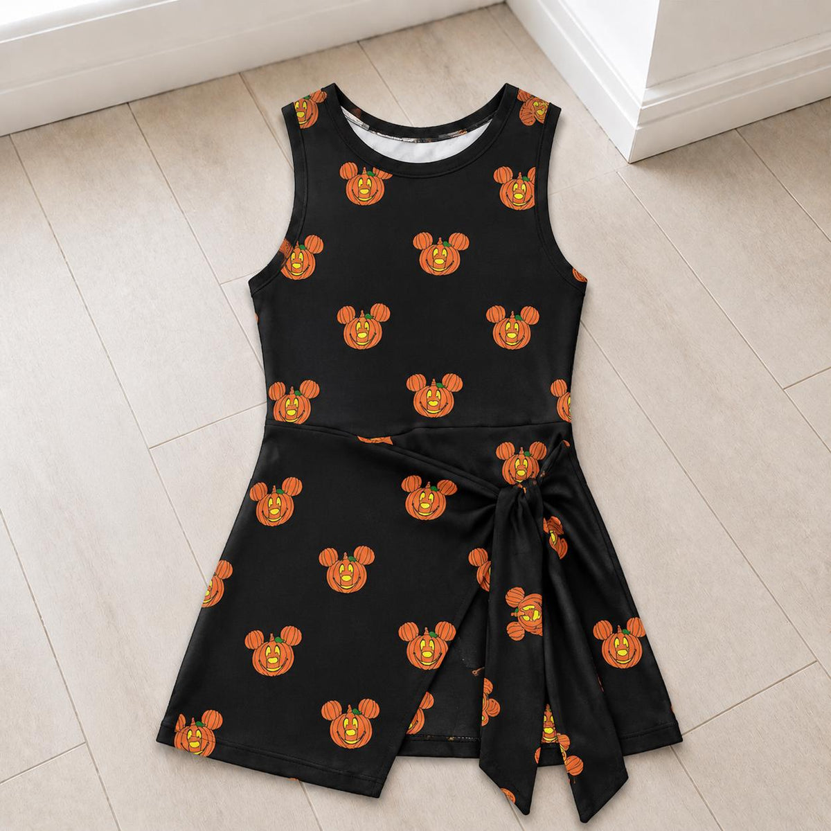 Halloween Mickey Pumpkins Tennis Dress Skirt, Mickey Minnie Matching Outfits, Mickey's Not So Scary Halloween Party Dress