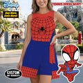 Halloween Spider Man Wrap Skort dress, Spiderman Superhero Cosplay Dress, Superhero Costume Outfit, Halloween Party 2026 Girls' Trip Dress