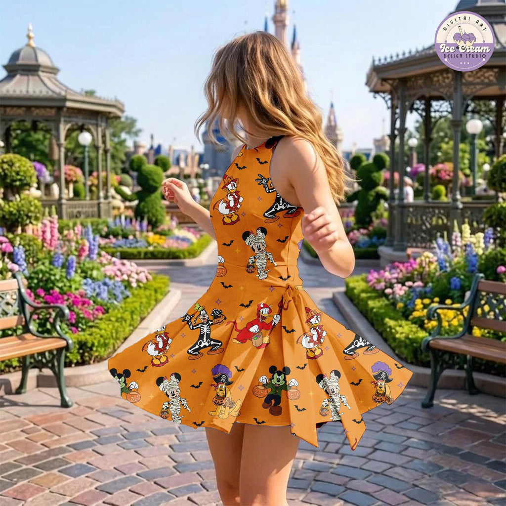 Disney Halloween Mickey And Friends Tennis Dress, Disneyland Spooky Outfits, Mickey Not So Scary Skort, Disney Women's Dress, Gift for Her