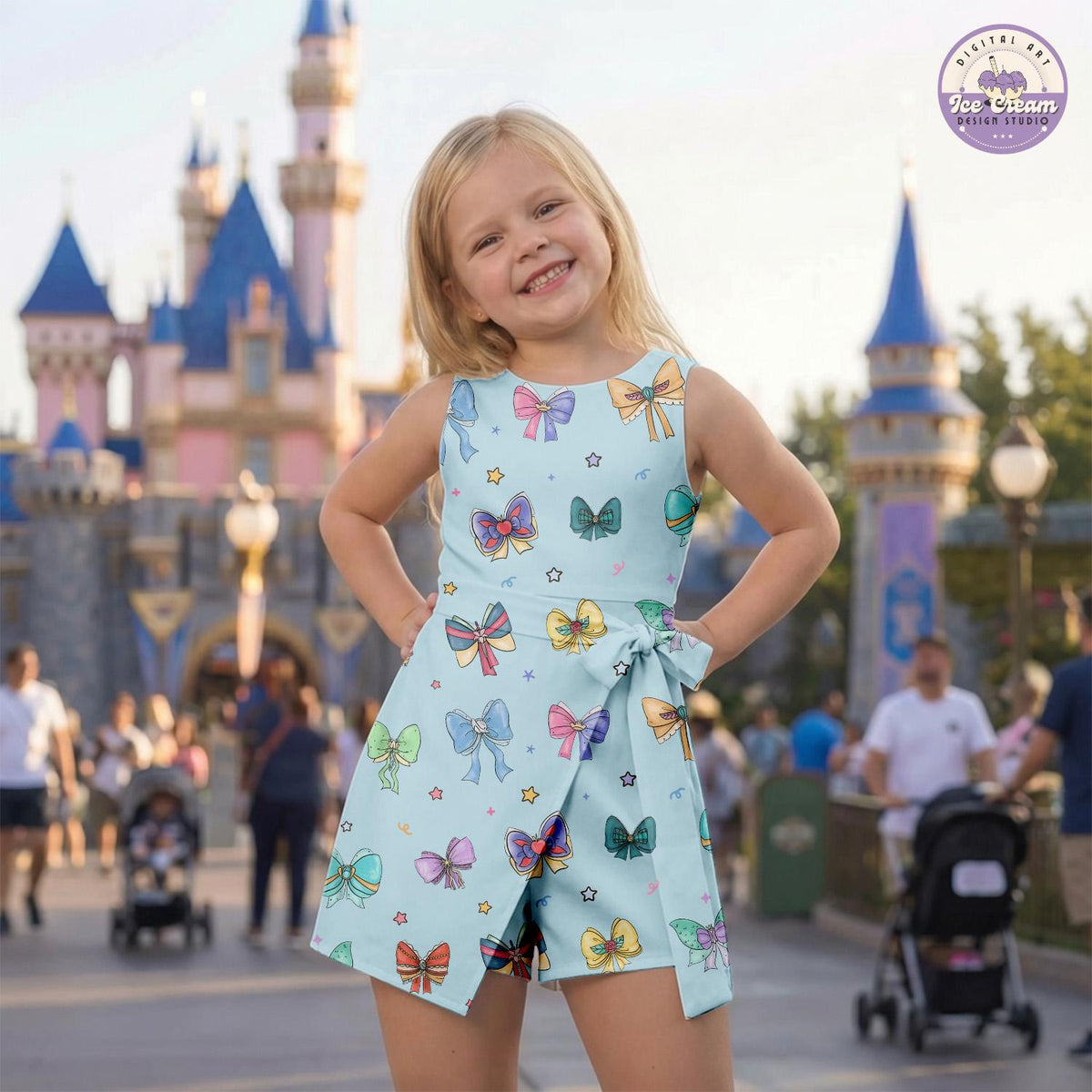 Disney Princess Bow Tennis Dress, Disneyland WDW Girls Outfit, Women's Skort Dress, Disney Trip Mom Daughter Matching Dress, Gift for Her